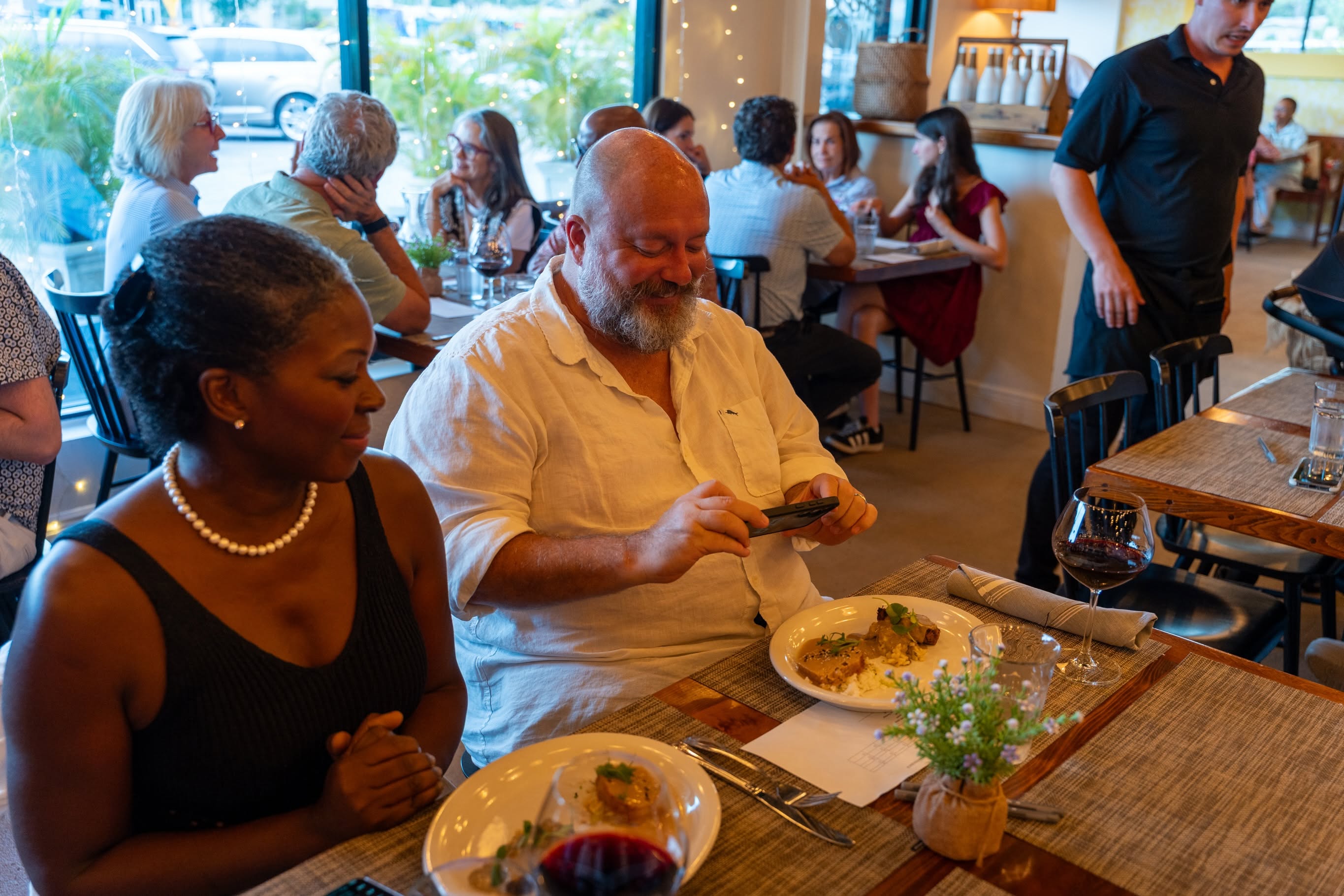 Guests dining at Baker and Wife